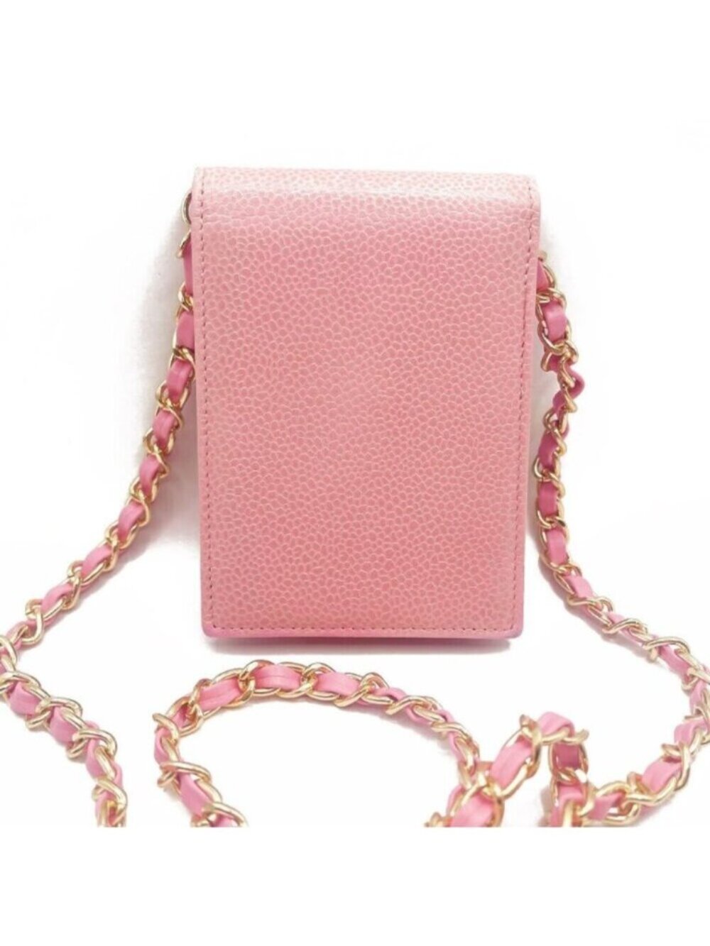 Chanel Vintage Mini Flap Caviar Leather Pouch Cigarette Case Crossbody - Picture 7 of 9